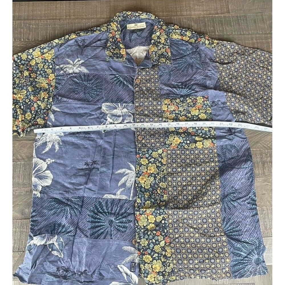 TOMMY BAHAMA Men's S/S Shirt, Sewn Patchwork Pattern,‎ XL - Picture 9 of 11